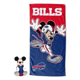 Official NFL-Mickey Mouse Hugger "splash" with Beach Towel - Bills