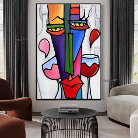 Handmade Picasso Abstract Figures Picture Blending In Face Wall Art Picture Handpainted Canvas Painting Living Room Decoration Home Living Room corrid (size: 50x70cm)