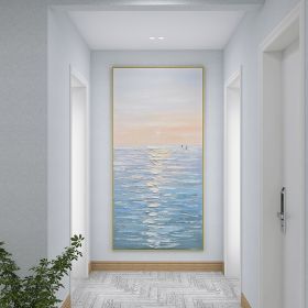 Ocean Seascape Modern Abstract Hand Painted Oil Painting On Canvas Paintings Picture Wall Art Cuadros Home Room Decor (size: 75x150cm)