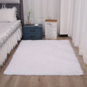 1pc, Soft Plush Area Rugs for Bedroom and Living Room - Fluffy and Fuzzy Shag Shaggy Carpet - Perfect for Kids, Girls, Boys, and Home Decor - 120x160c (Color: Pure White, size: 47.24*62.99inch)