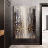 Handmade Top Selling Abstract Oil Painting Wall Art Modern City Building Landscape Minimalist On Canvas Home Decoration For Living Room No Frame