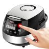 5 Core 5.3Qt Asian Rice Cooker Digital Programmable 15-in-1 Ergonomic Large Touch Screen Electric Multi Cooker Slow Cooker Steamer Pot Warmer 11 Cups