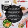 5 Core 5.3Qt Asian Rice Cooker Digital Programmable 15-in-1 Ergonomic Large Touch Screen Electric Multi Cooker Slow Cooker Steamer Pot Warmer 11 Cups