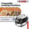 5 Core 5.3Qt Asian Rice Cooker Digital Programmable 15-in-1 Ergonomic Large Touch Screen Electric Multi Cooker Slow Cooker Steamer Pot Warmer 11 Cups