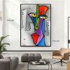 Handmade Picasso Abstract Figures Picture Blending In Face Wall Art Picture Handpainted Canvas Painting Living Room Decoration Home Living Room corrid