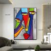 Handmade Picasso Abstract Figures Picture Blending In Face Wall Art Picture Handpainted Canvas Painting Living Room Decoration Home Living Room corrid